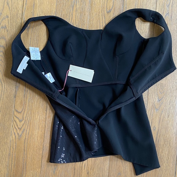 Stella McCartney Dixie Asymmetric Sequined Stretch-Wool and Silk Top - Picture 11 of 15